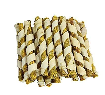 Wagmart India Rawhide Chicken Flavour Dog Chew SpiralSticks – 100 g of Pack