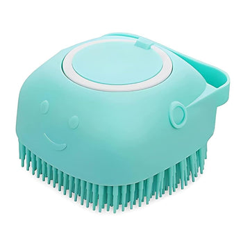 Wagmart Silicone Pet Bath Brush with Soap Dispenser – Multicolor