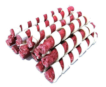 Wagmart Mutton Flavour Rawhide Dog Chew Spiral Sticks – 100 g  of Pack