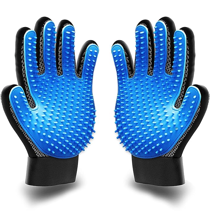 Wagmart India Pet Grooming & Deshedding Pair of Glove – Brown