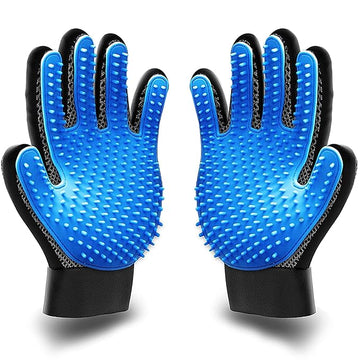 Wagmart India Pet Grooming & Deshedding Pair of Glove – Brown