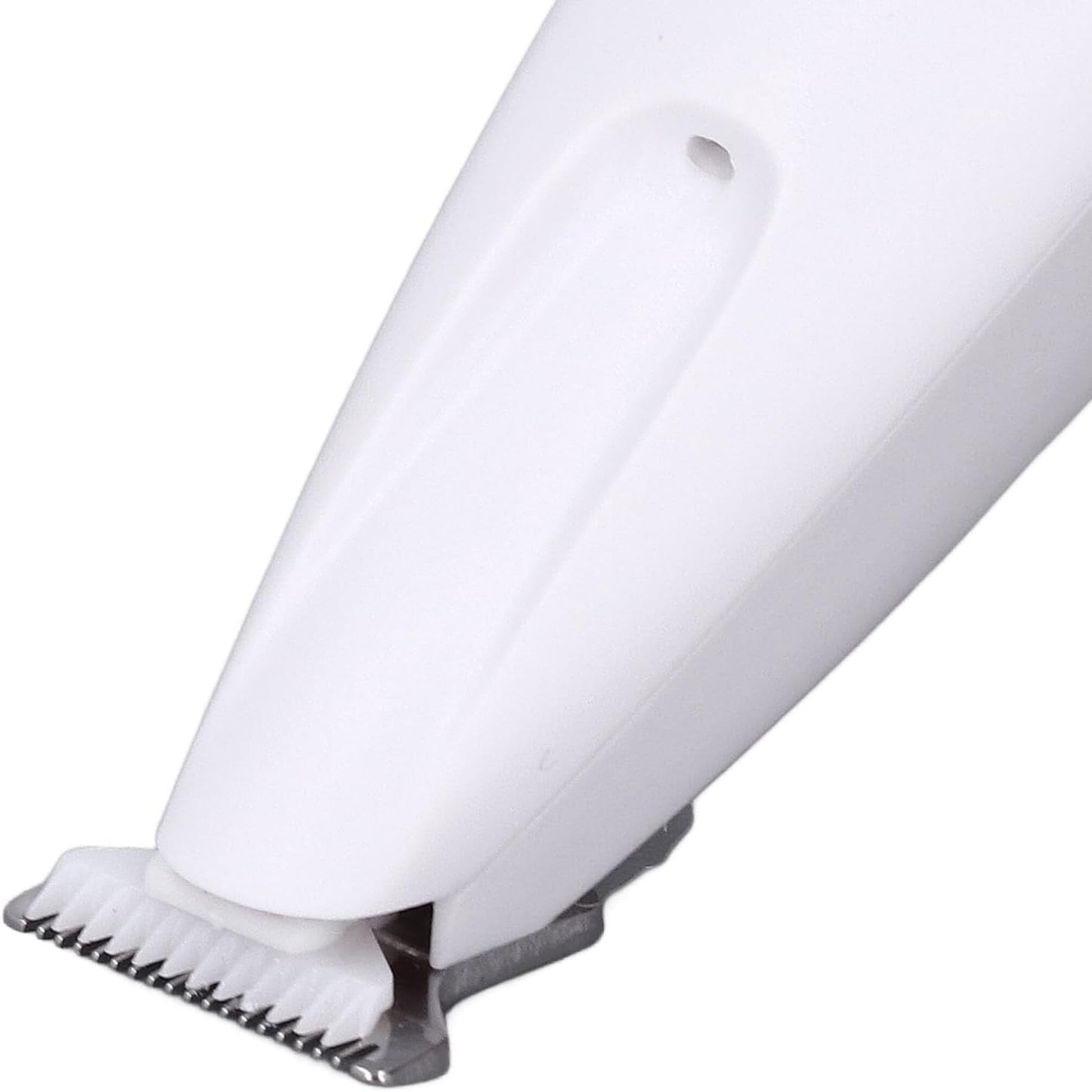 White grill brush with bristle head on a white background