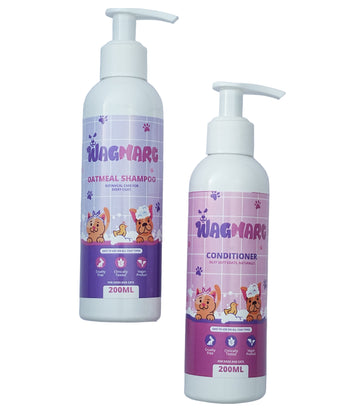 combo of Oatmeal Shampoo and conditioner Dog & Cat 200ml - WagMart